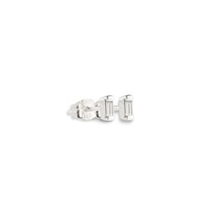Loveliest 14 kt guld ørestikker med baguette diamanter