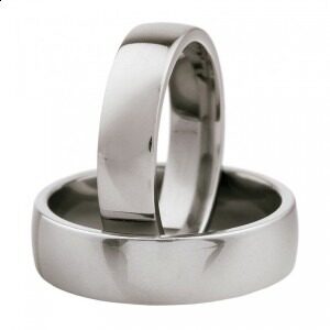 ringe i poleret titanium letbuet profil