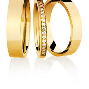 ROSE vielses ringe 14 kt gult guld