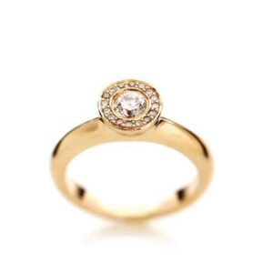 Guld roset ring med brillianter fra Ruben Svart
