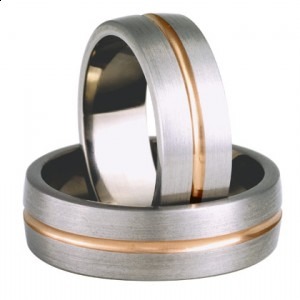 titanium ringe med guld