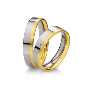 Breuning tofarvede ringe i guld