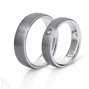 Tantal ring med sterling sølv foring